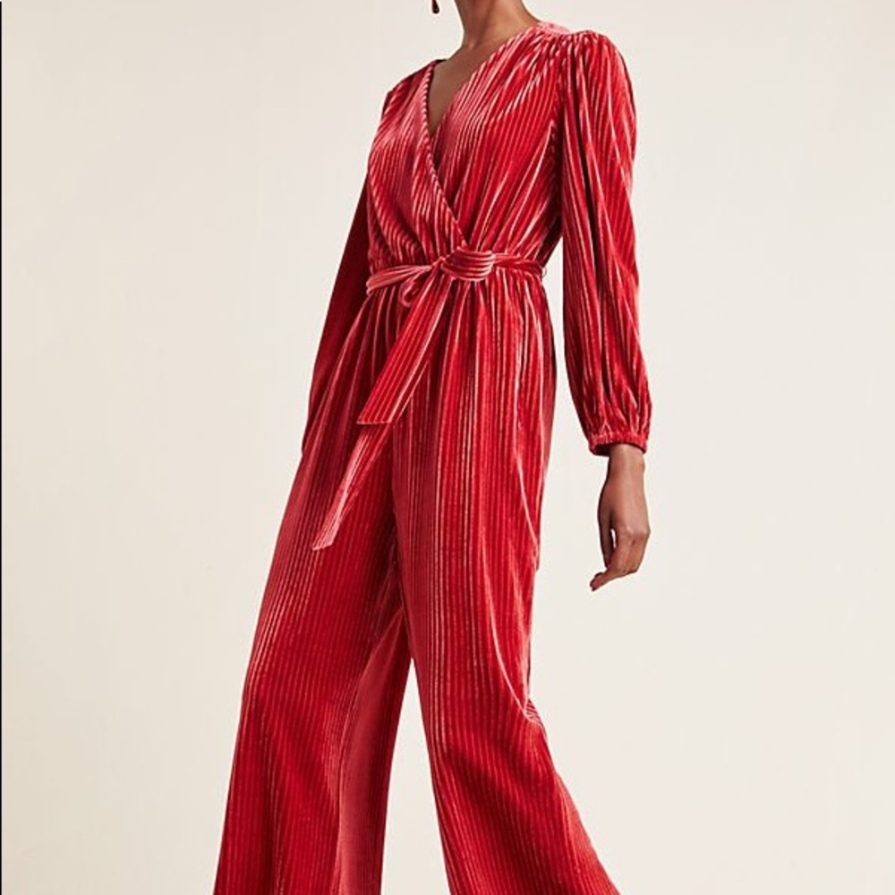 Anthropologie Velvet Jumpsuit